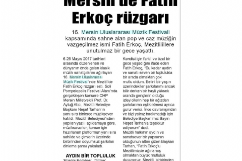 16. Mersin Uluslararası Müzik Festivali