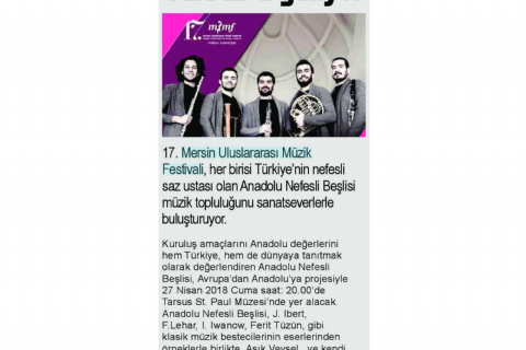 17. Mersin Uluslararası Müzik Festivali