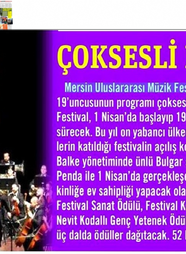 19. Mersin Uluslararası Müzik Festivali