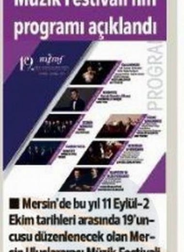 19. Mersin Uluslararası Müzik Festivali