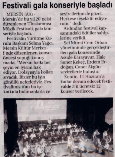 20. Mersin Uluslararası Müzik Festivali